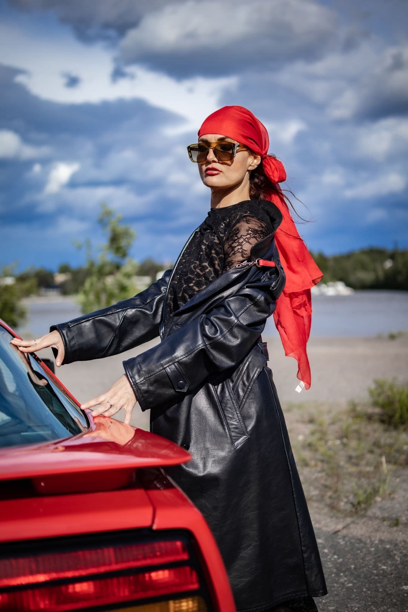 Soft lace fashion editorial portrait in Trinity phase three