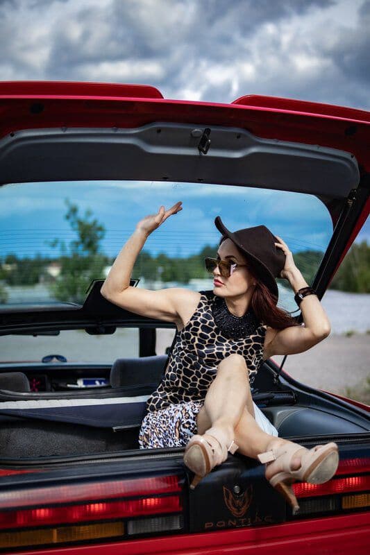 Dominant fashion pose in Trinity editorial photography story